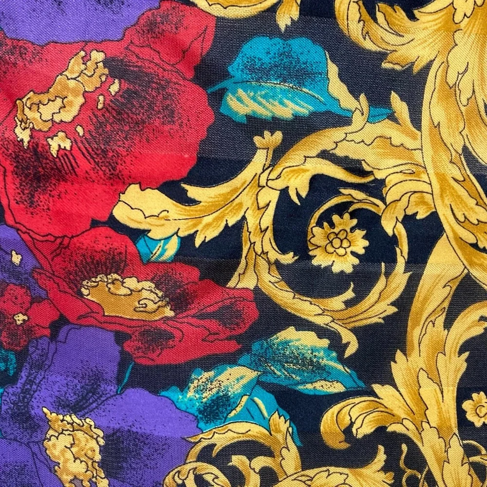 Capezio Floral and Paisley Print Scarf Italian